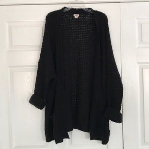 Black Waffle Cardigan